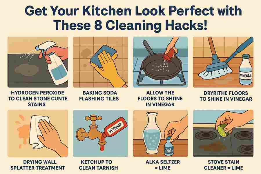 Get Your Kitchen Look Perfect with These 8 Cleaning Hacks!